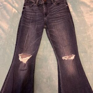 Distressed Dark Blue Women's Jeans